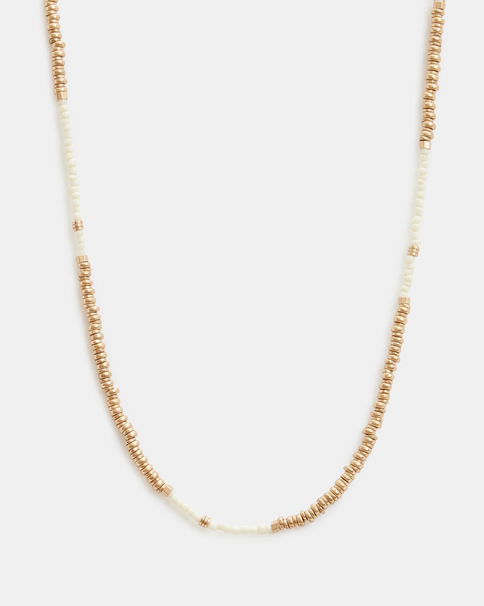 All Saints Amelie Bead Necklace WARM BRASS/CREAM