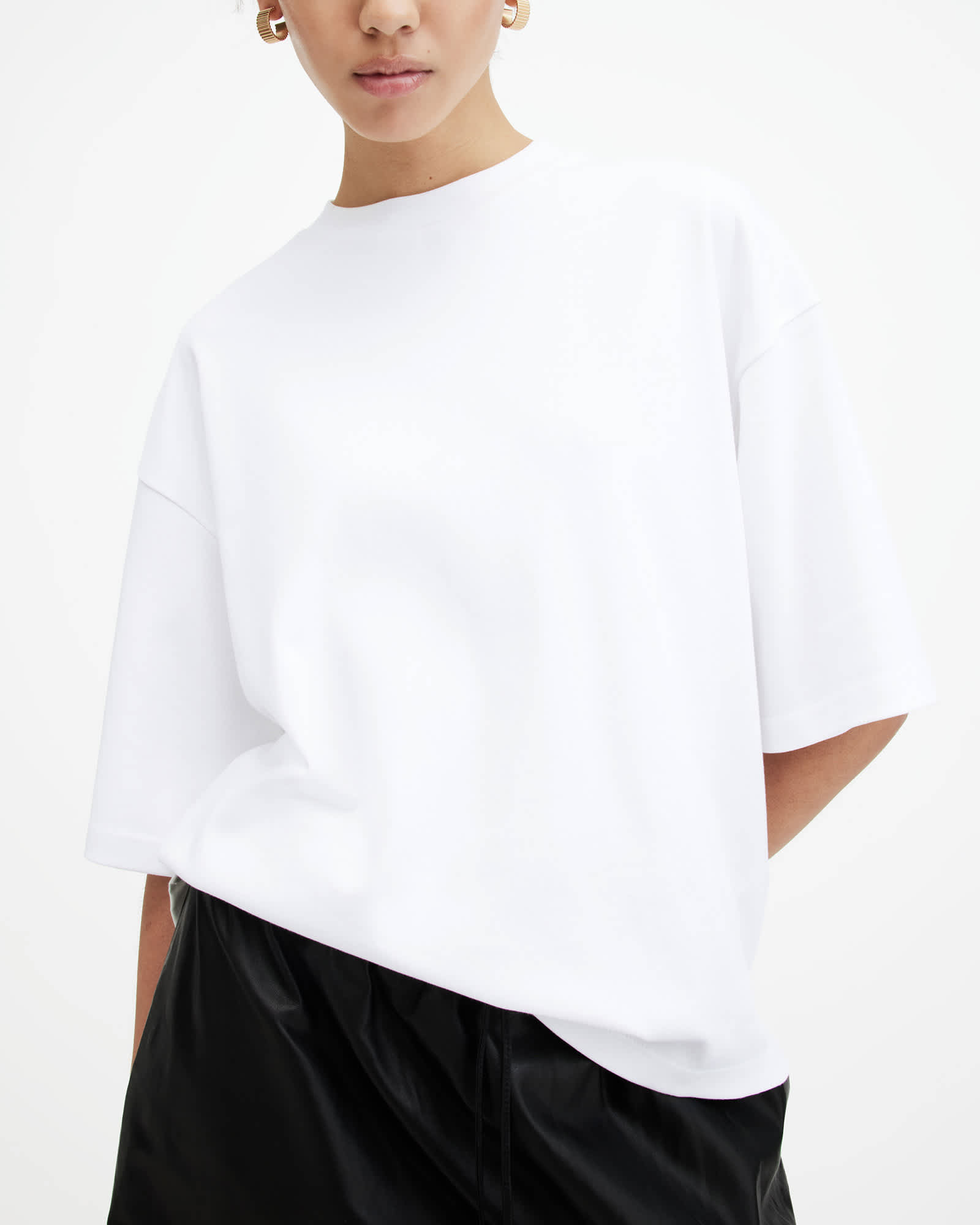 All Saints Amelie Oversized Boxy T-Shirt White