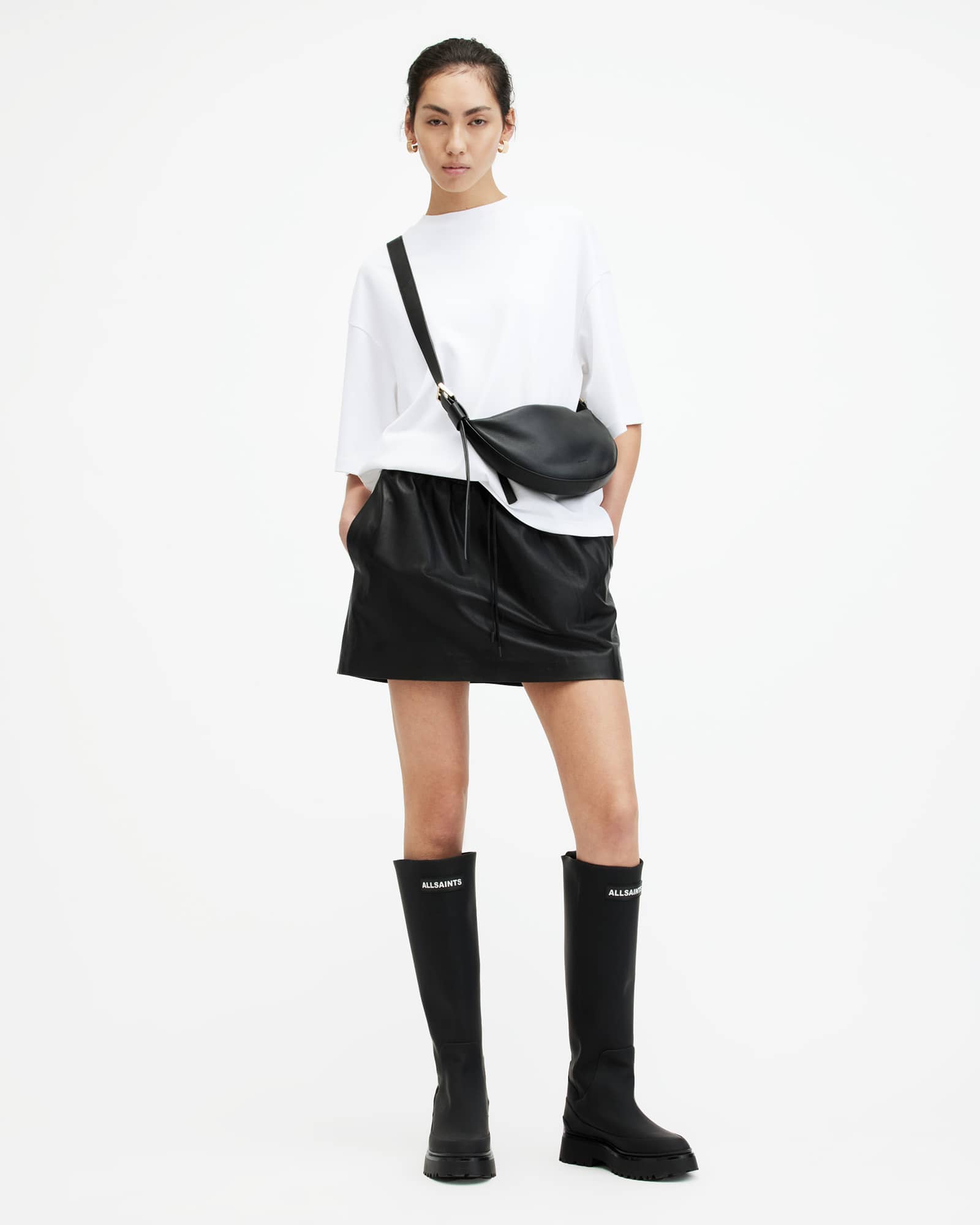 All Saints Amelie Oversized Boxy T-Shirt White