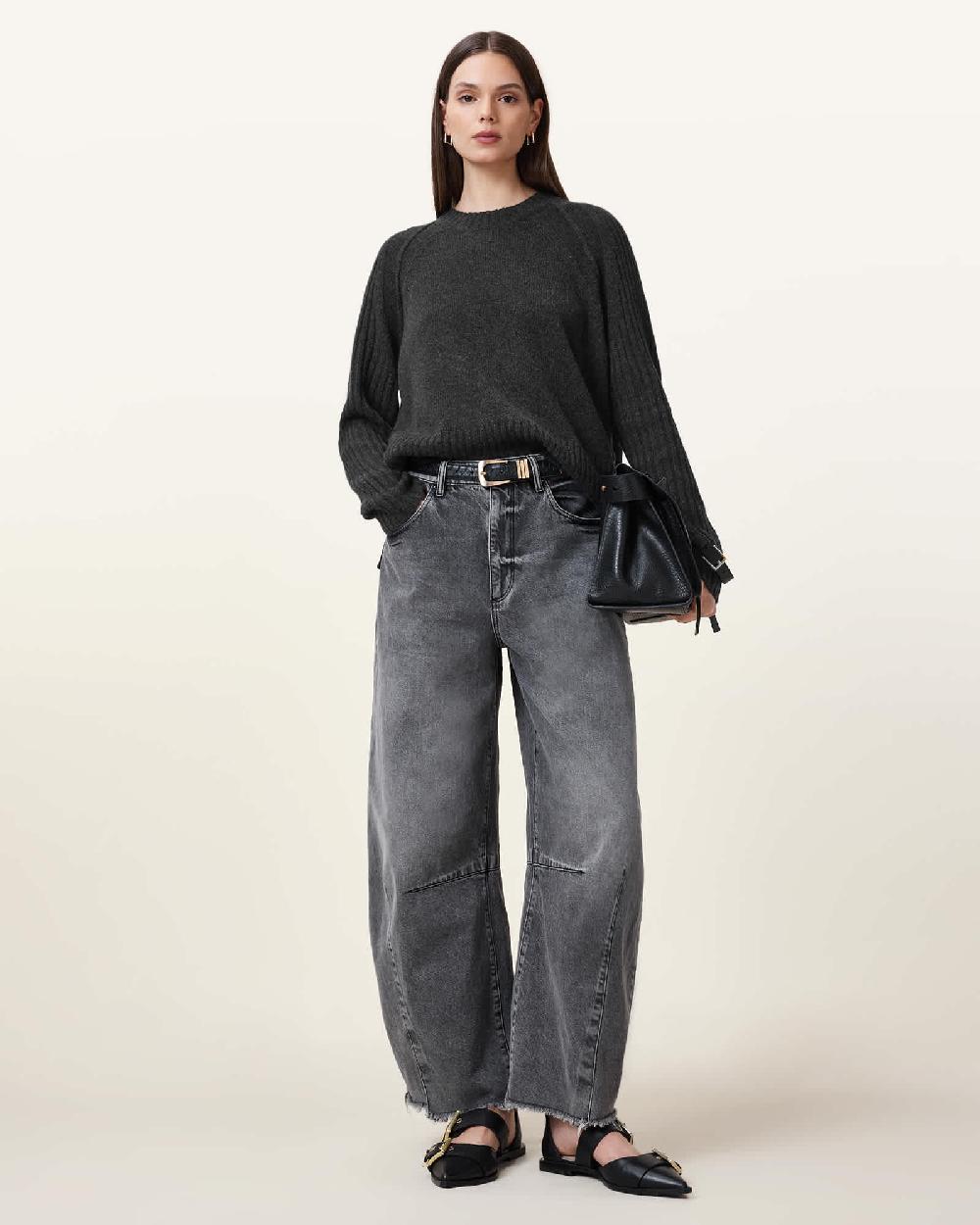 All Saints Anthe Wool Sweater Charcoal Grey