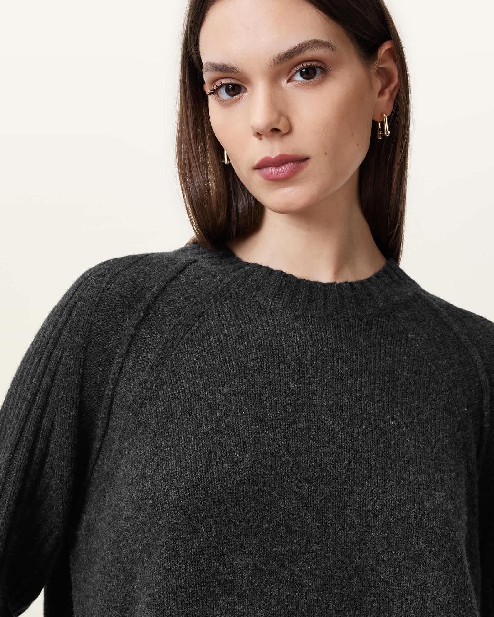 All Saints Anthe Wool Sweater Charcoal Grey