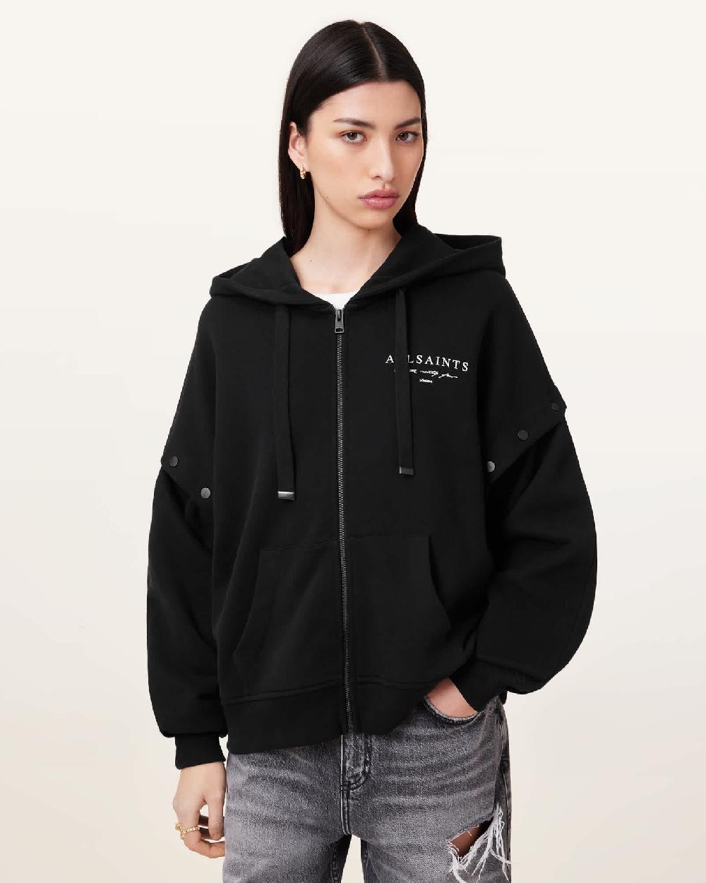 All Saints Aroma Amphia Hoodie Black