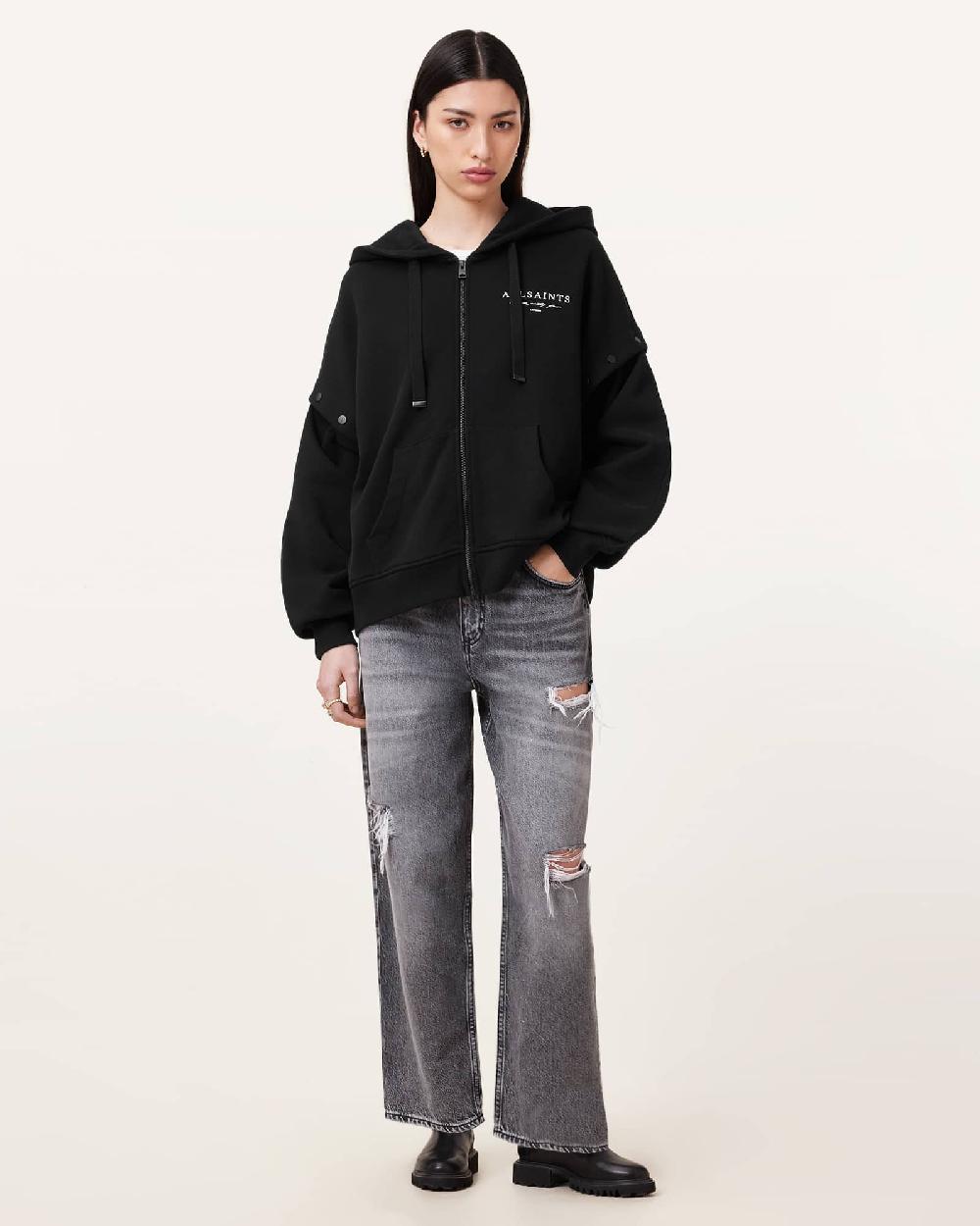 All Saints Aroma Amphia Hoodie Black