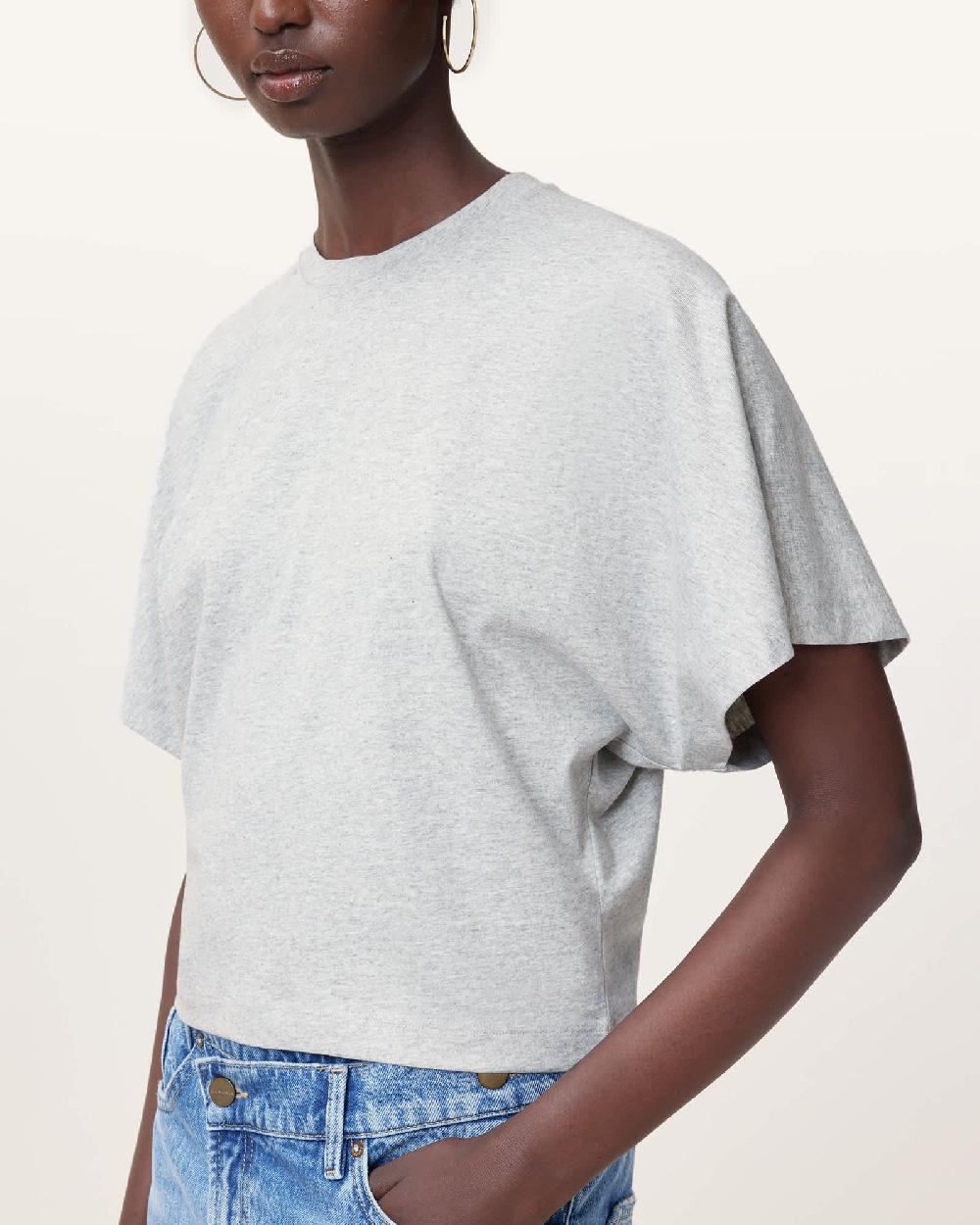 All Saints Artia Relaxed Fit T-Shirt Grey Marl