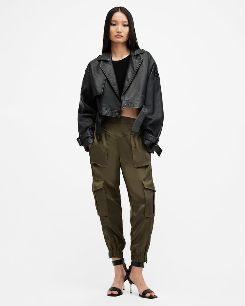 all saints Astarte Tapered Leg Pants Green