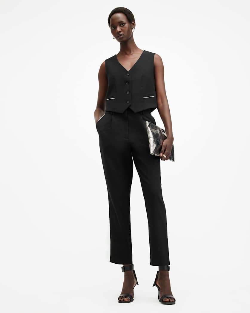 all saints Atlas Embellished Tapered Pants Black