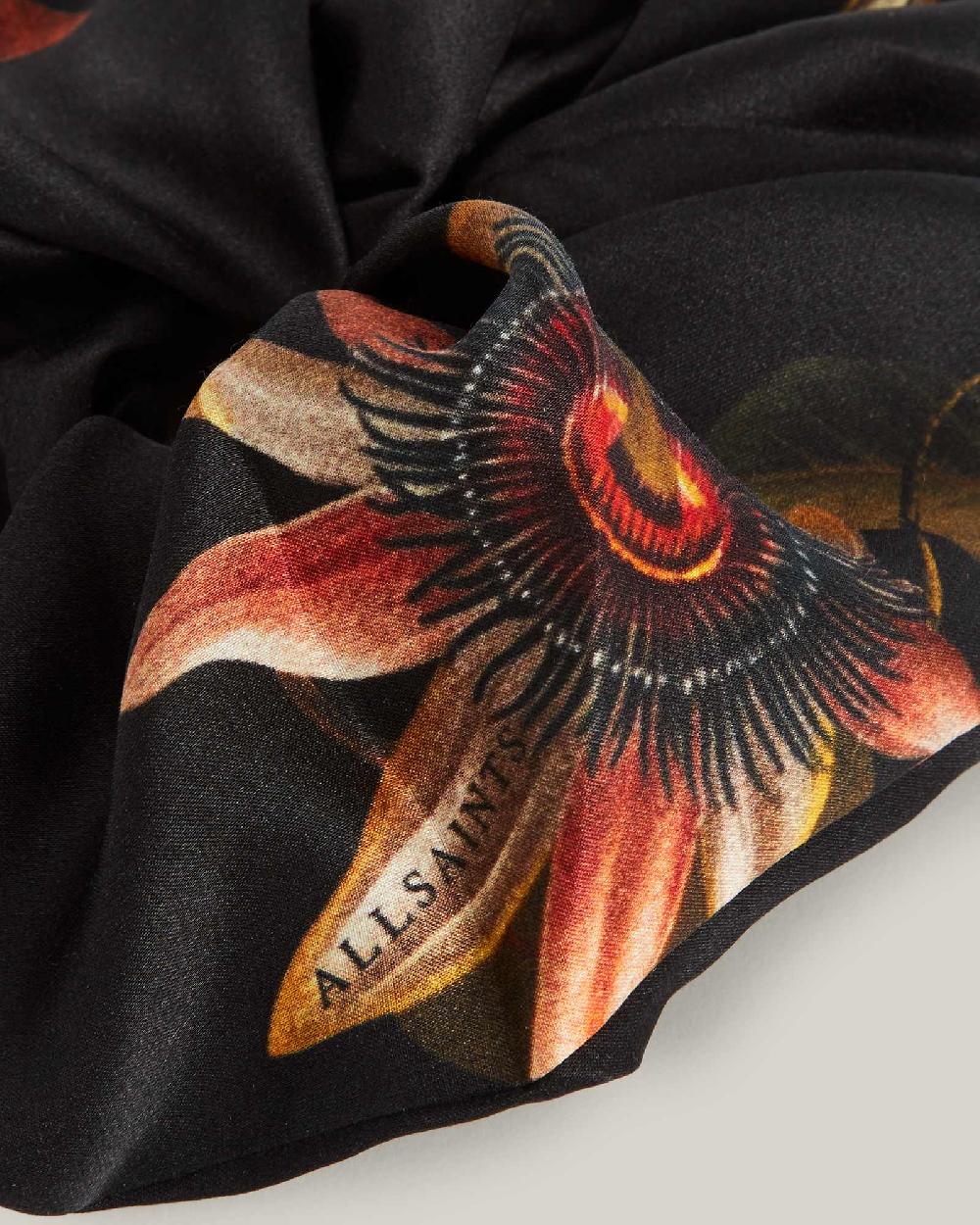 All Saints Avifauna Oversized Scrunchie Black