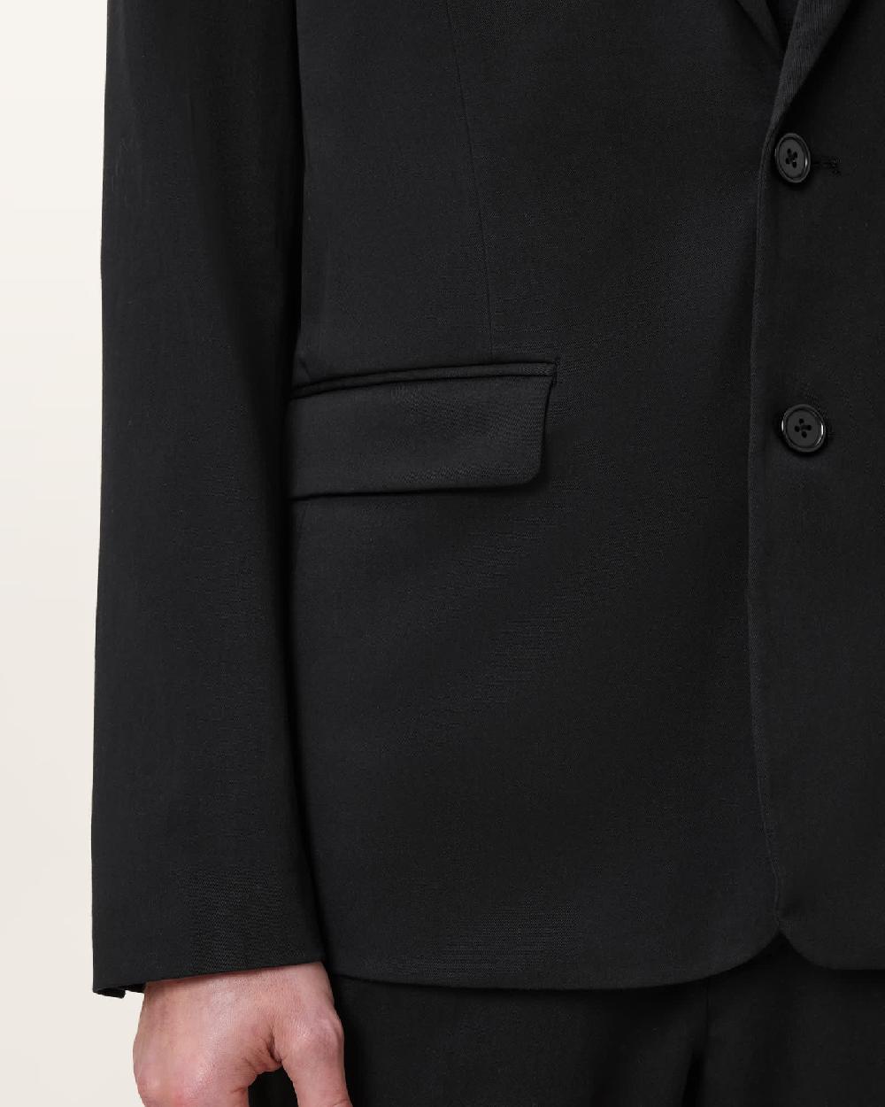 All Saints Bay Slim Fit Blazer Black
