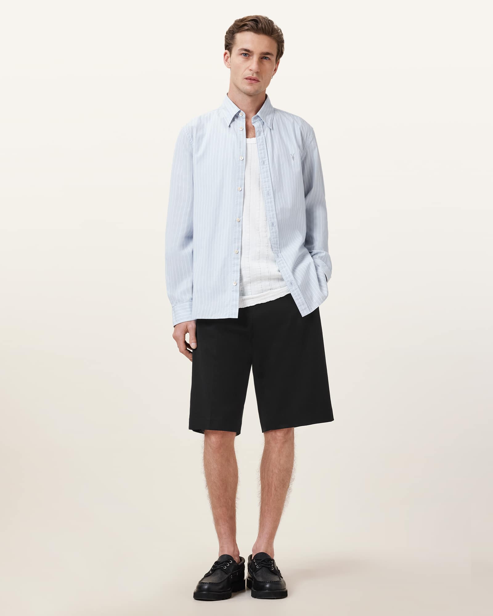 All Saints Bay Tailored Shorts Faded Black