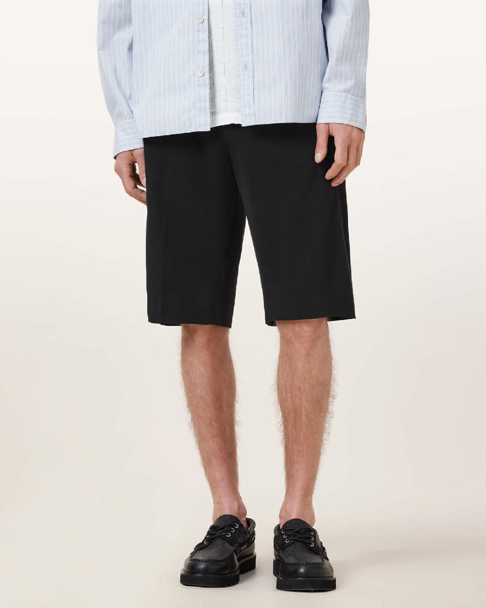 All Saints Bay Tailored Shorts Faded Black