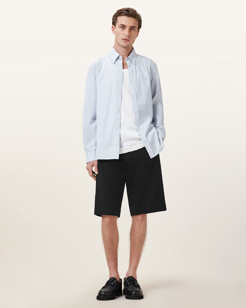 all saints Bay Tailored Shorts Faded Black