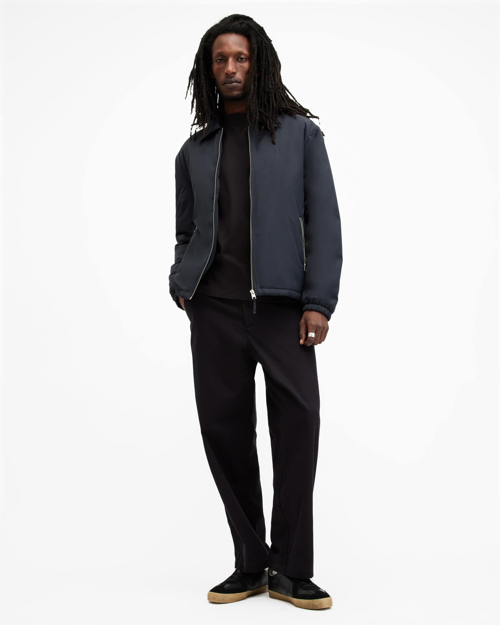 All Saints Beatty Ramskull Jacket Nite Blue