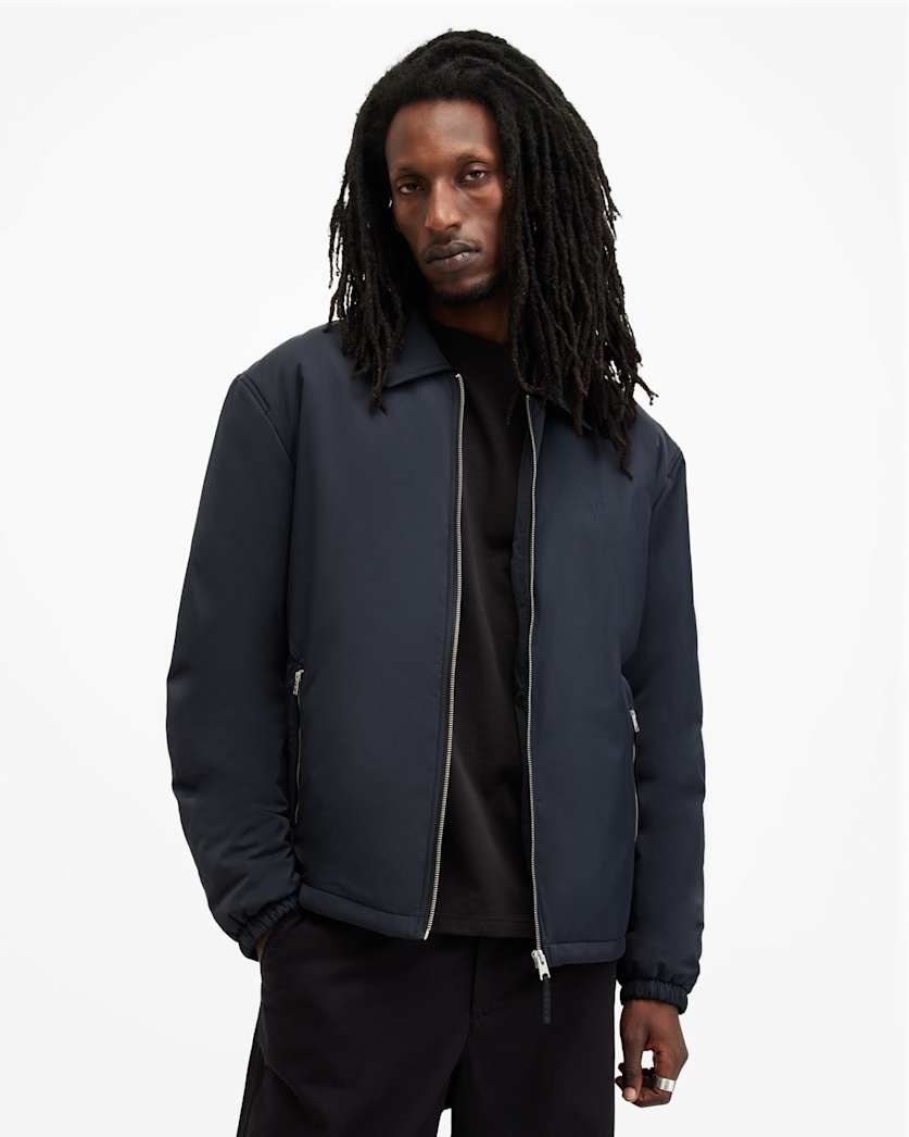 all saints Beatty Ramskull Jacket Nite Blue