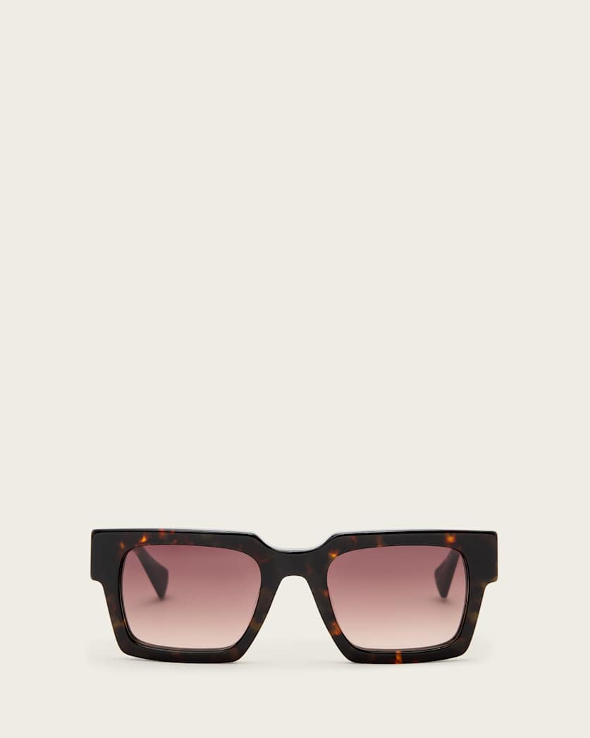 all saints Beau Square Sunglasses Dark Tort