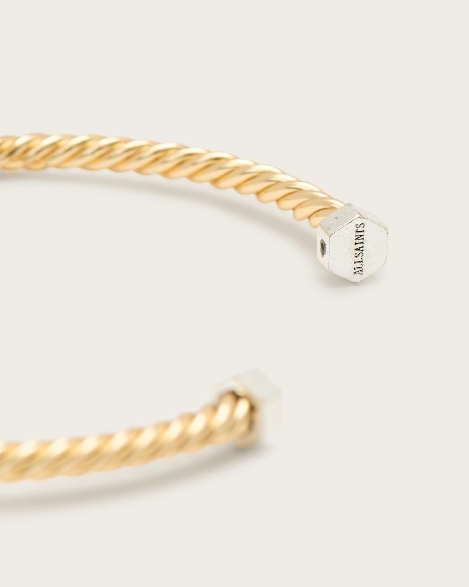 All Saints Beck Bolt Bangle Gold Mix
