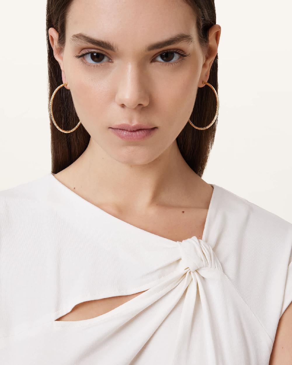All Saints Beck Large Hoop Earrings Gold