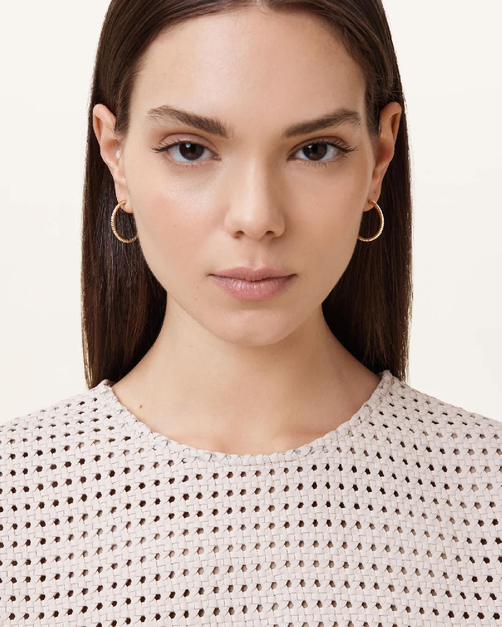 All Saints Beck Small Hoop Earrings Gold