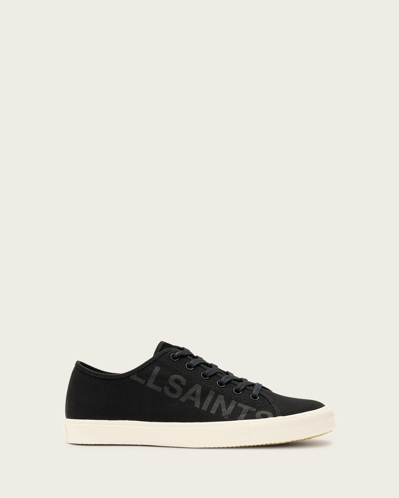 All Saints Biggy Low Top Canvas Sneakers Black