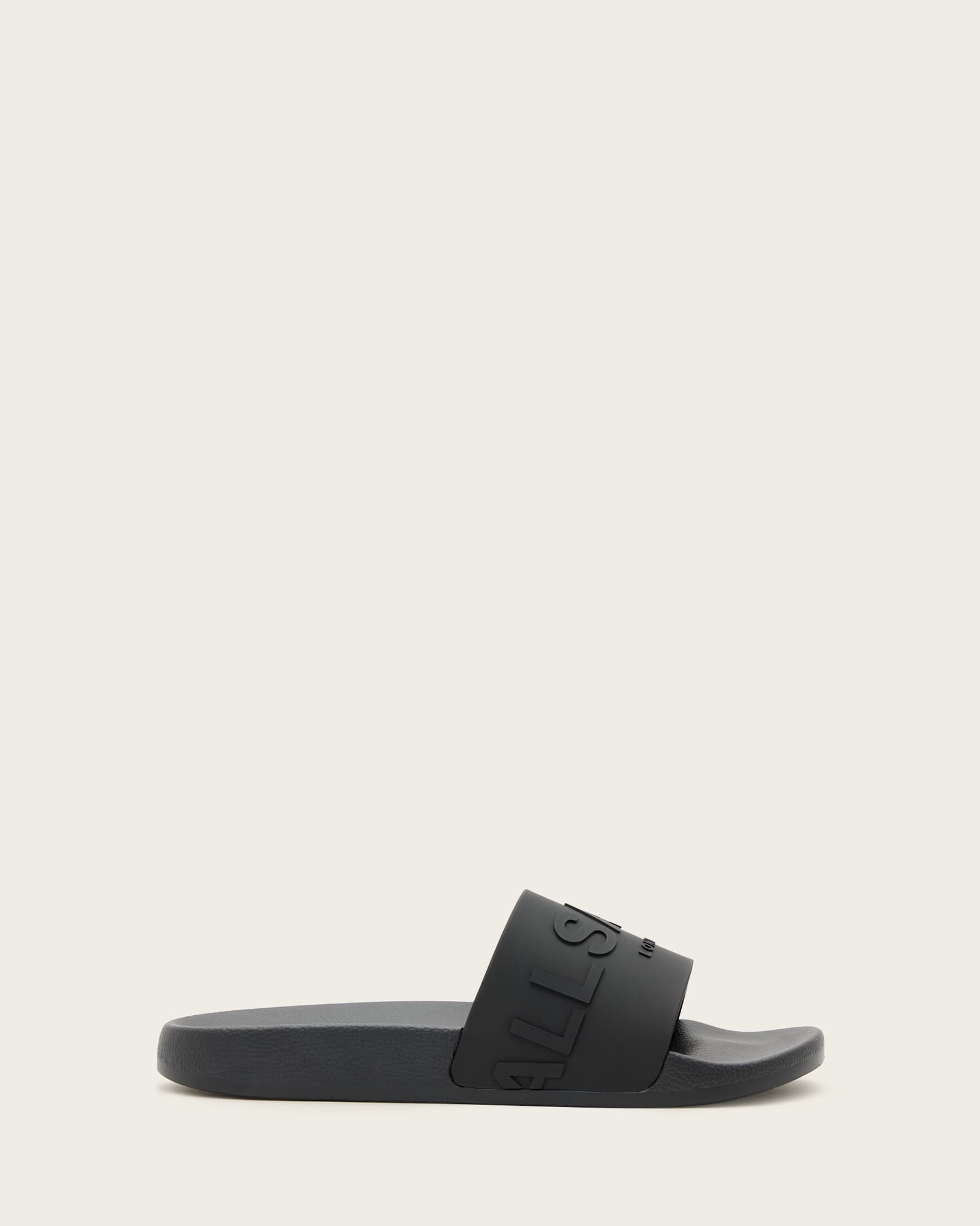 All Saints Biggy Slip On Logo Slides Black