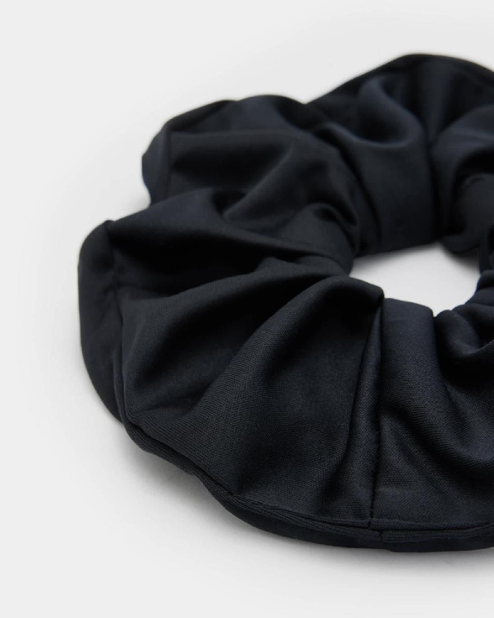 All Saints Black Oversized Scrunchie Black
