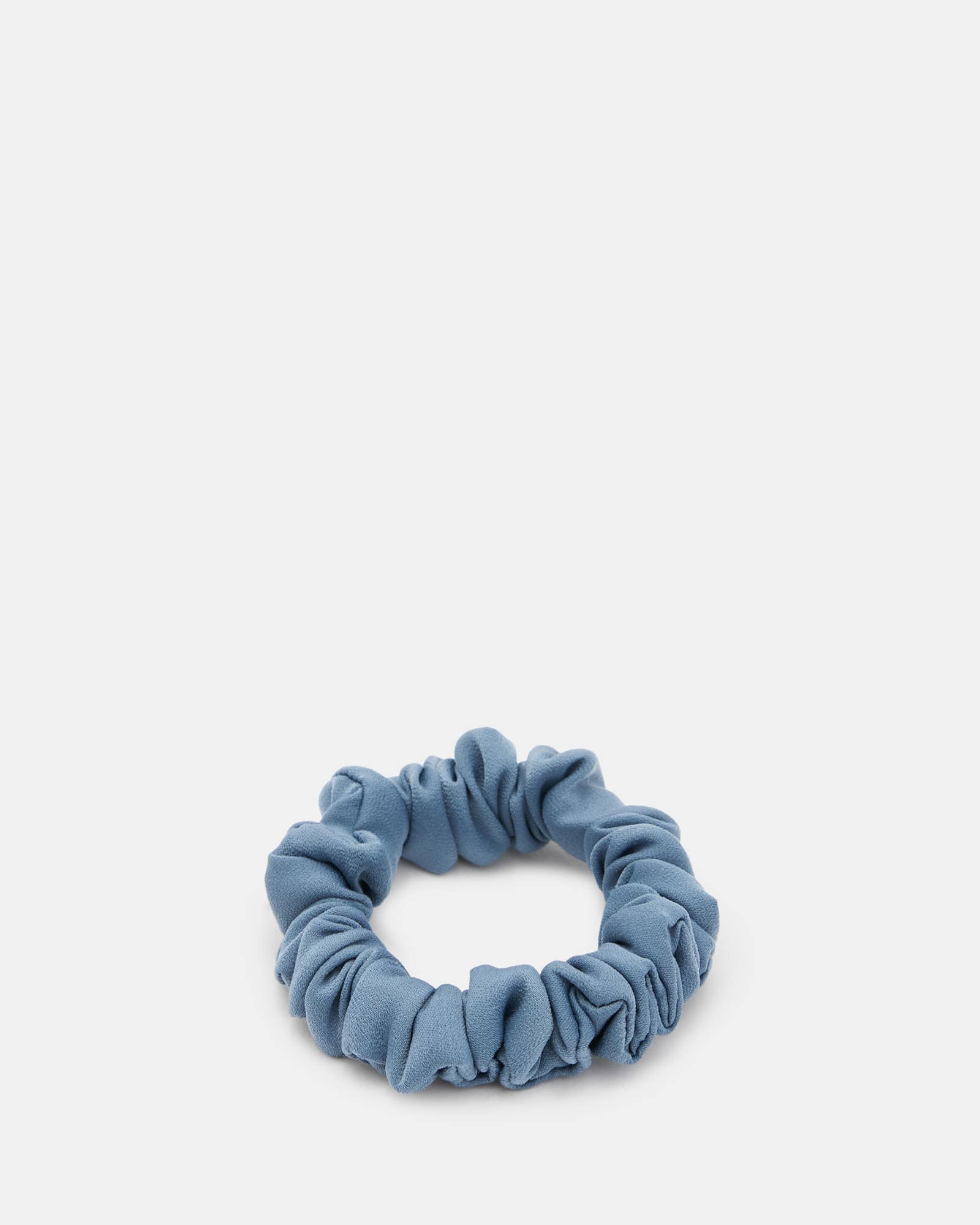 All Saints Blue Mini Scrunchie Petrol Blue