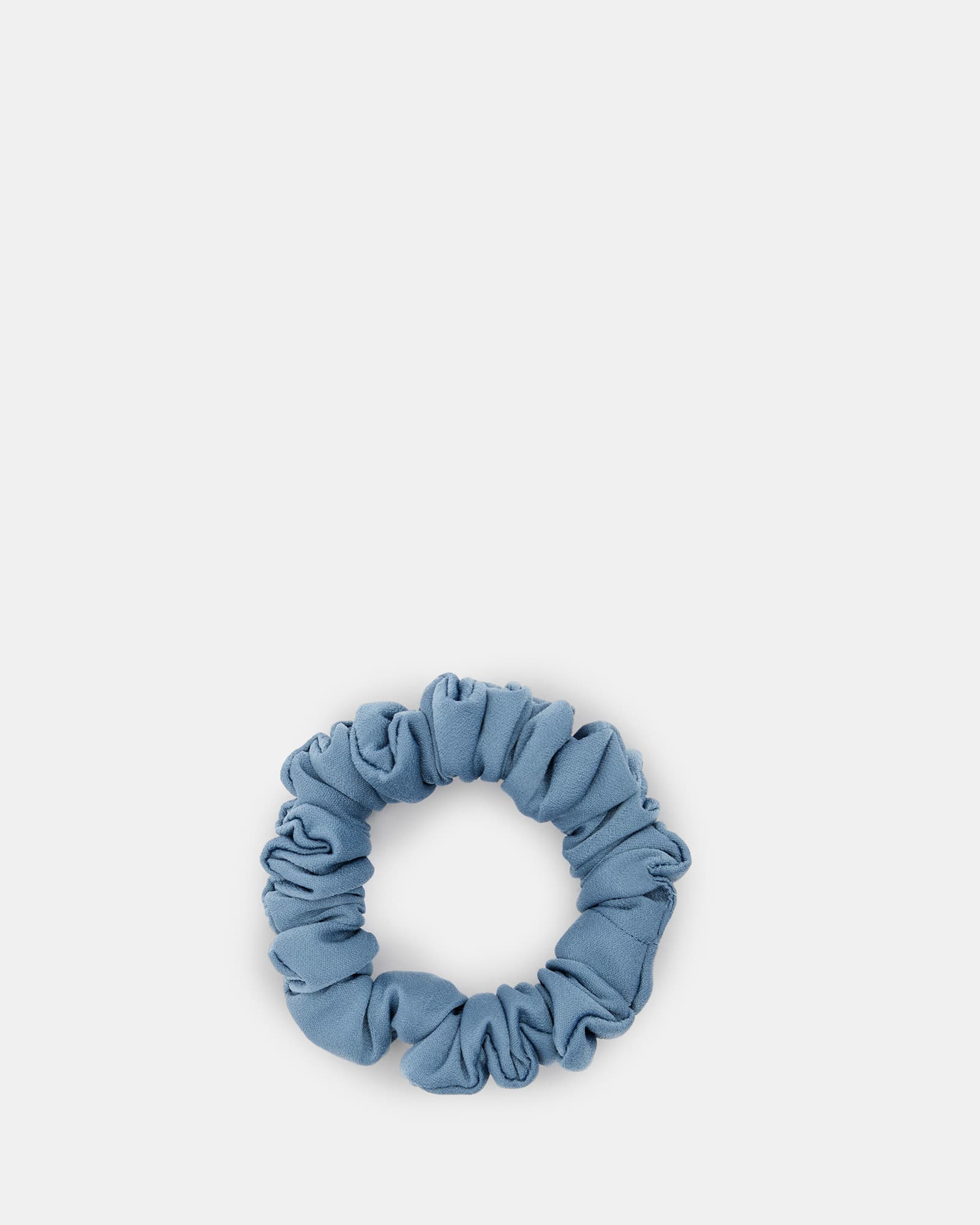 All Saints Blue Mini Scrunchie Petrol Blue
