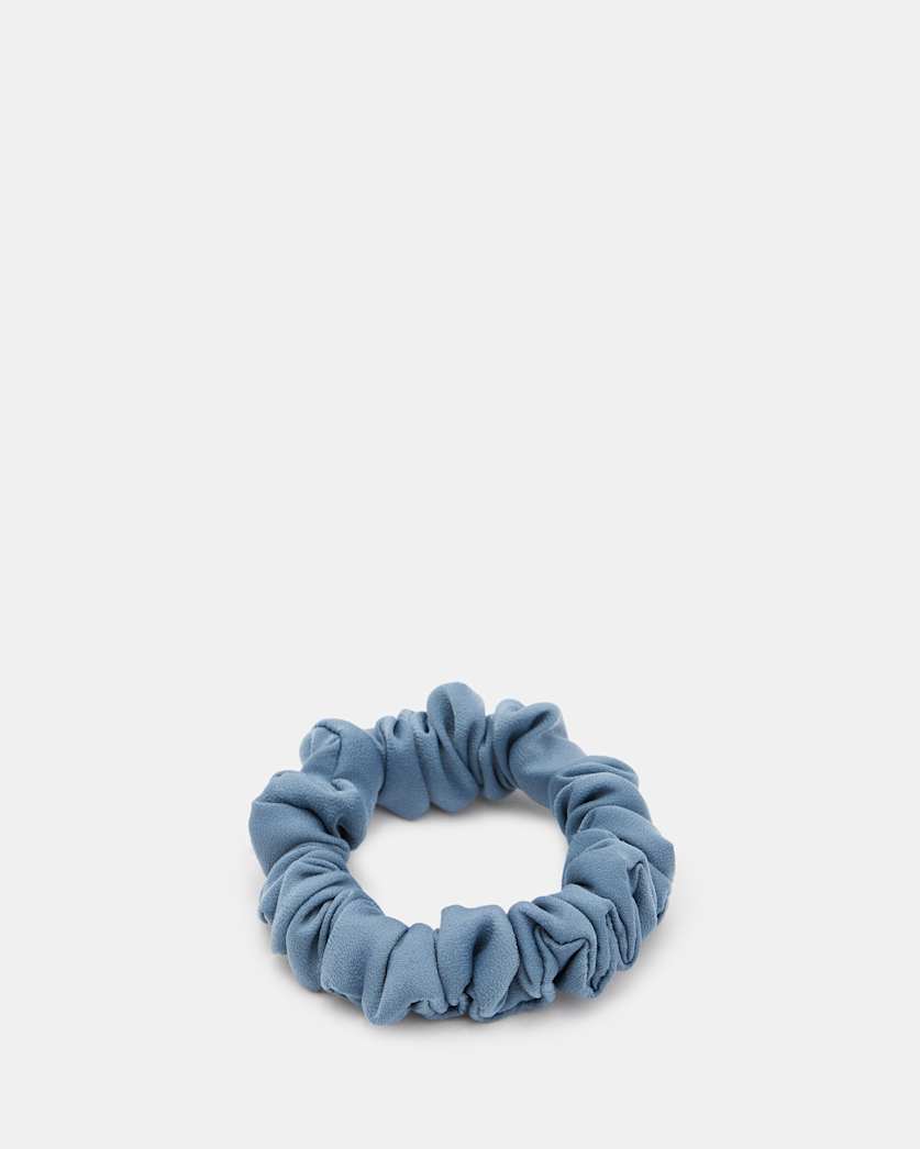 all saints Blue Mini Scrunchie Petrol Blue