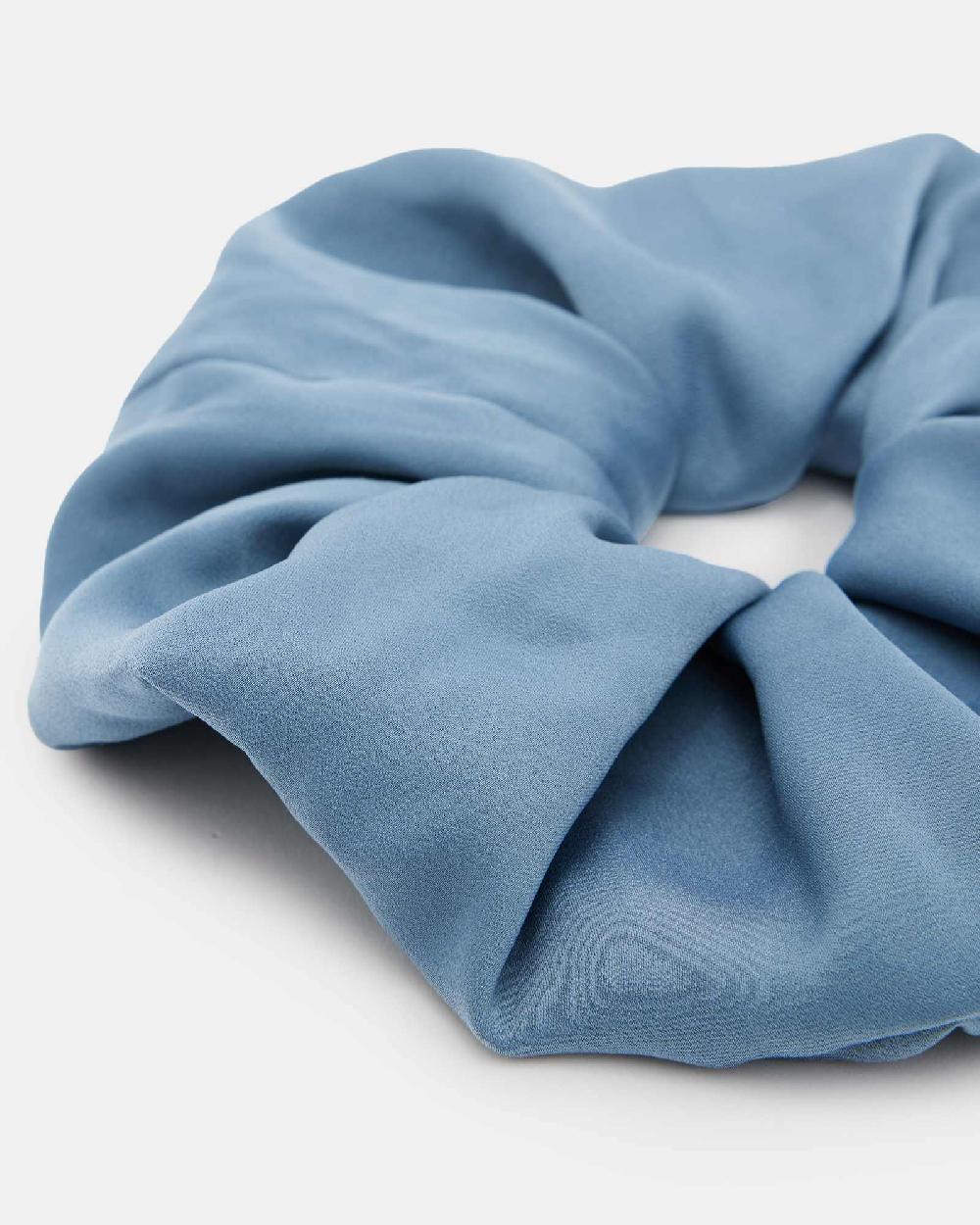 All Saints Blue Oversized Scrunchie Petrol Blue