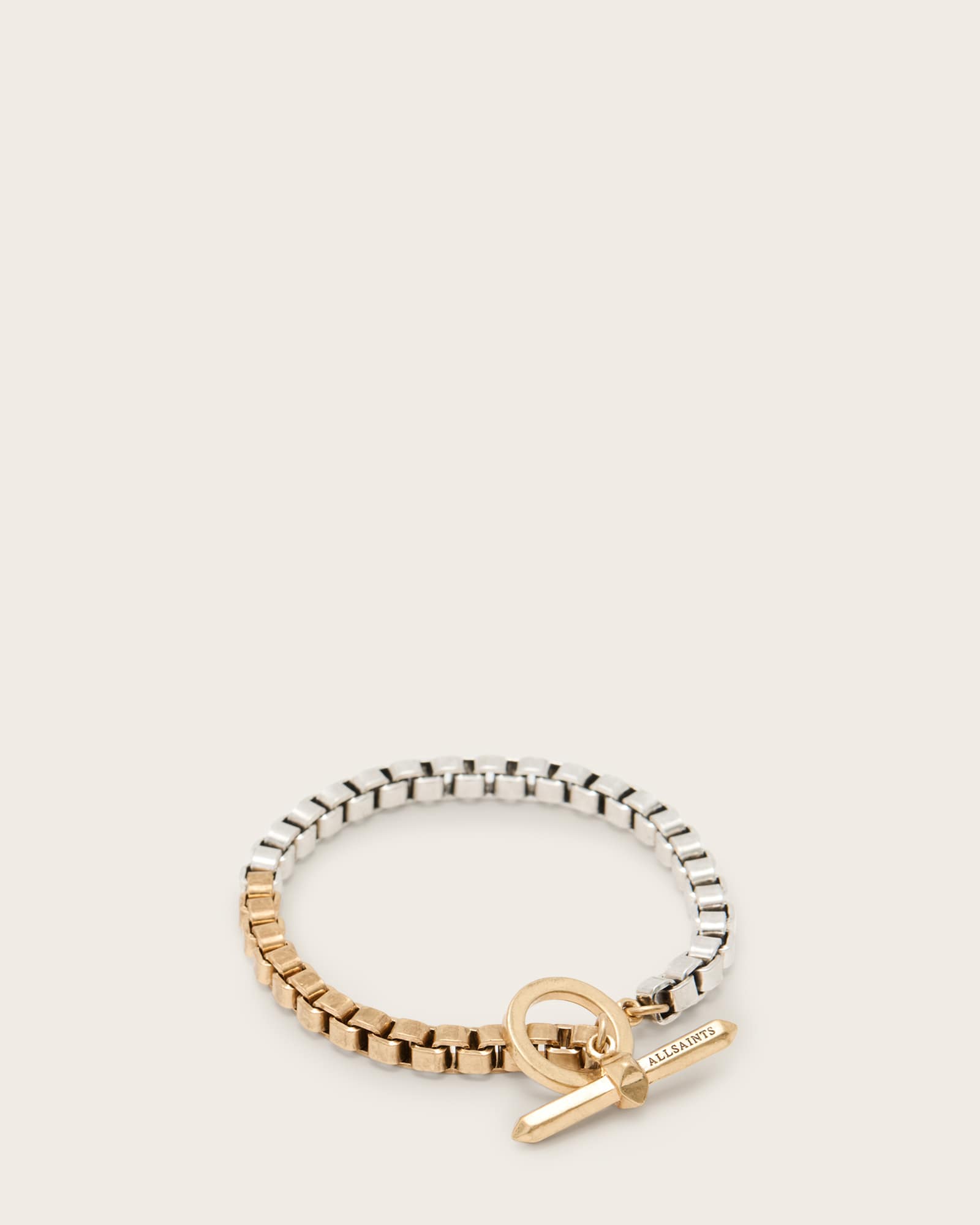 All Saints Box Two Tone Bracelet Warm Brass/Mix