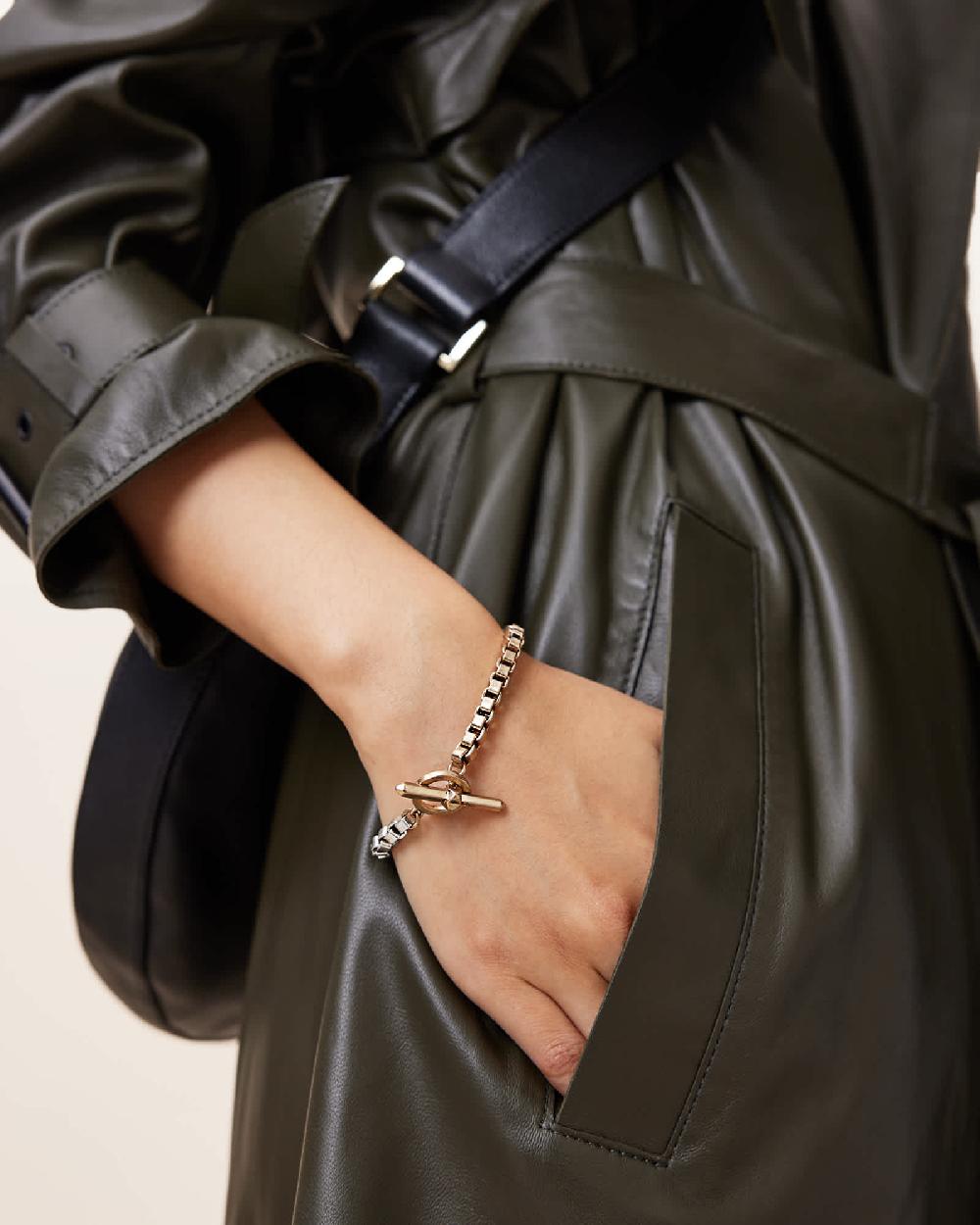 All Saints Box Two Tone Bracelet Warm Brass/Mix