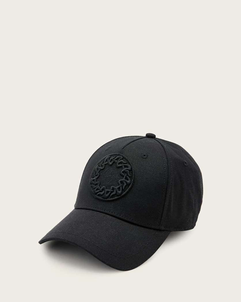 all saints Byron Embroidered Baseball Cap Black