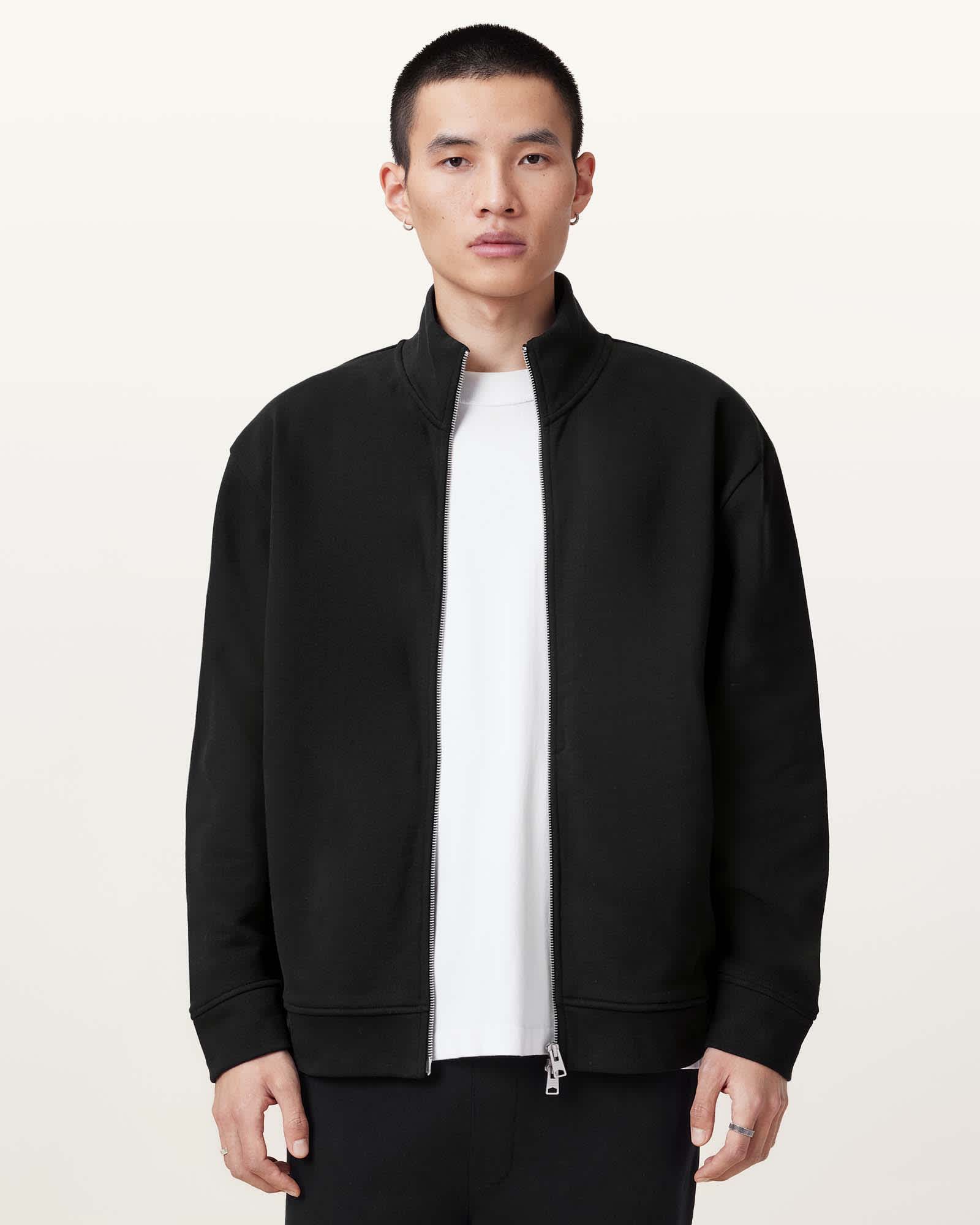 All Saints Carson Track Jacket Washed Black