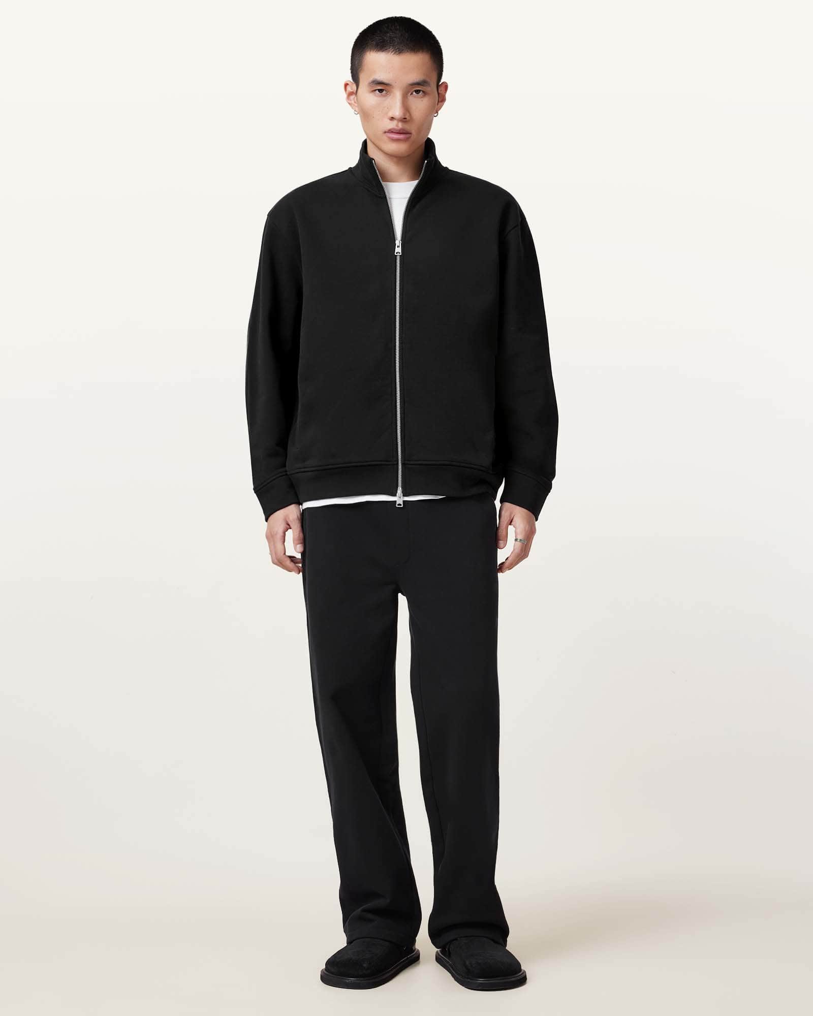 All Saints Carson Track Jacket Washed Black