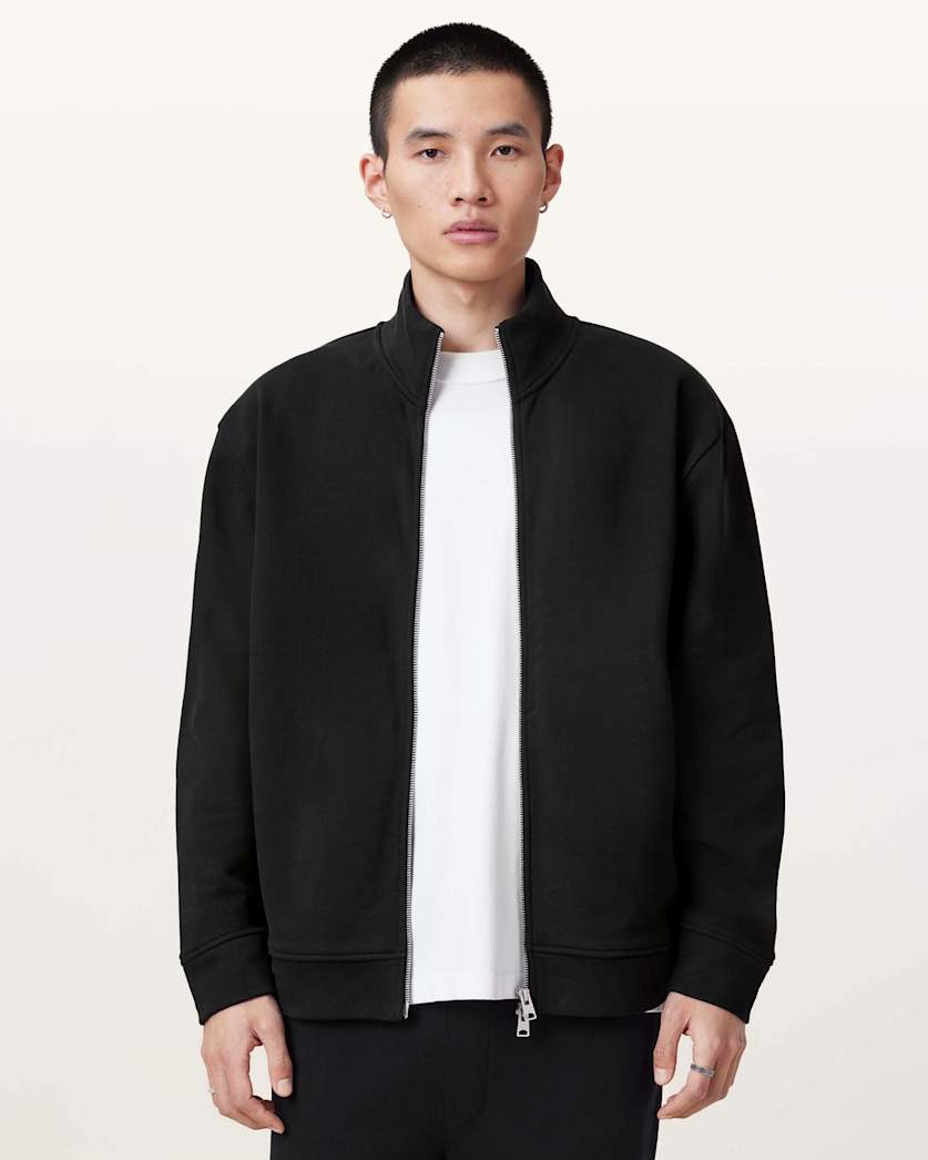 all saints Carson Track Jacket Washed Black