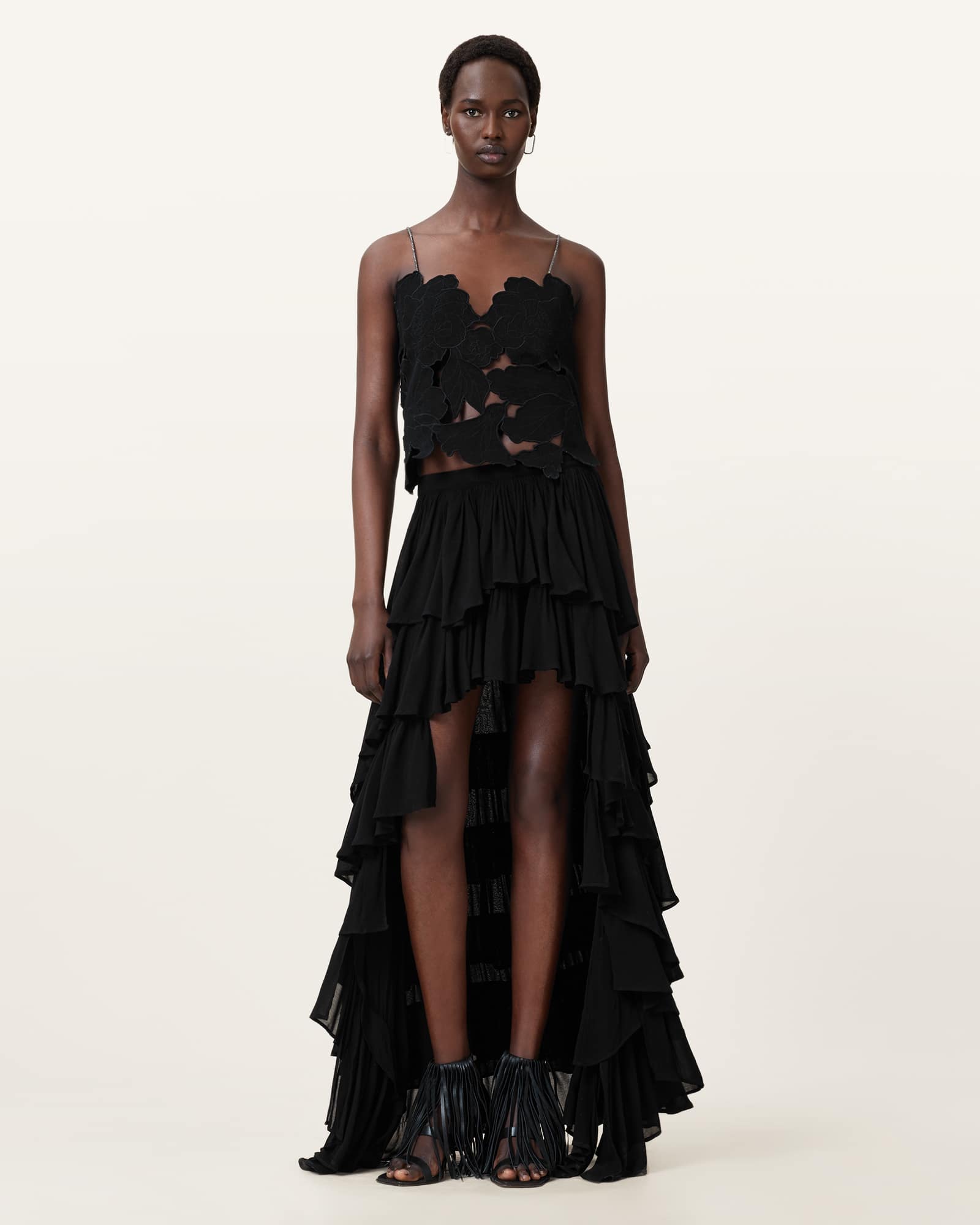 All Saints Cavarly Maxi Skirt Black