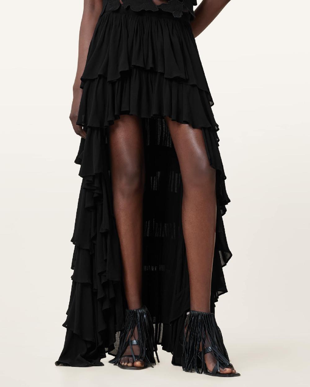 All Saints Cavarly Maxi Skirt Black