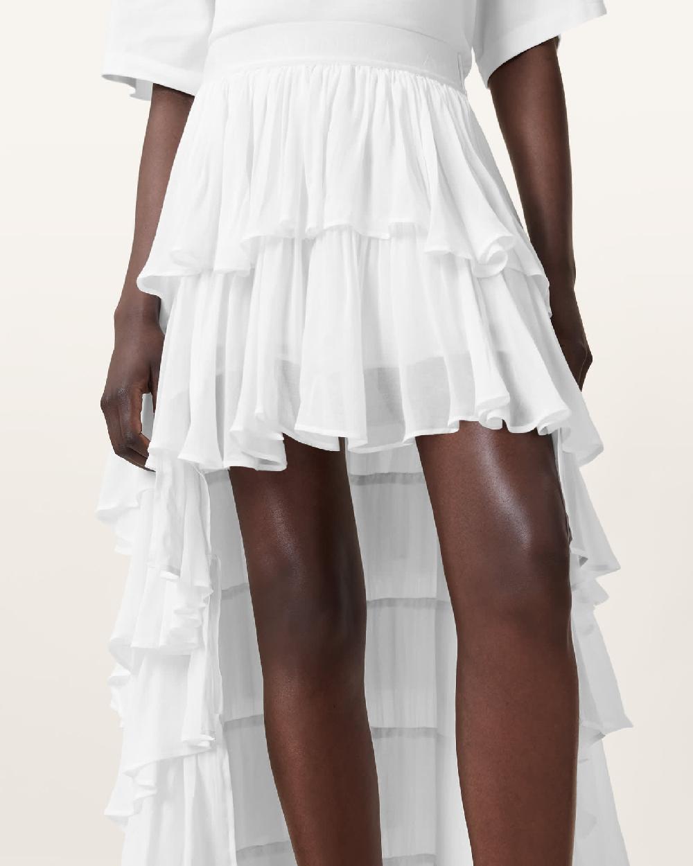 All Saints Cavarly Maxi Skirt Snow White