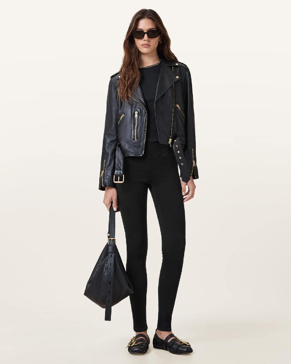 All Saints Cora Skinny Fit Denim Jeans Black