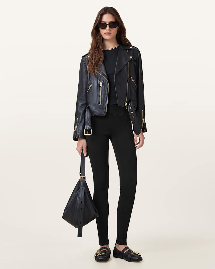 all saints Cora Skinny Fit Denim Jeans Black
