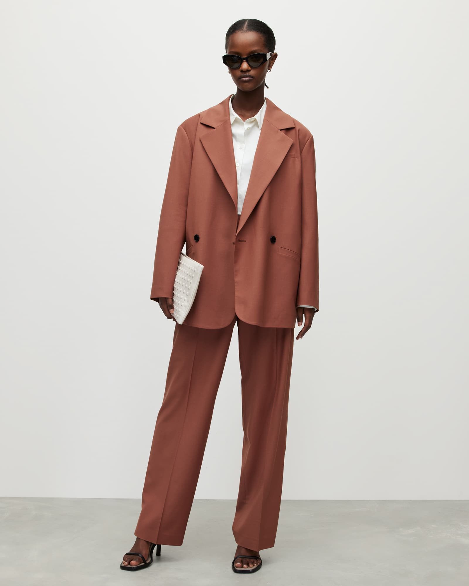 All Saints Corin Miro Blazer Sandstone Pink