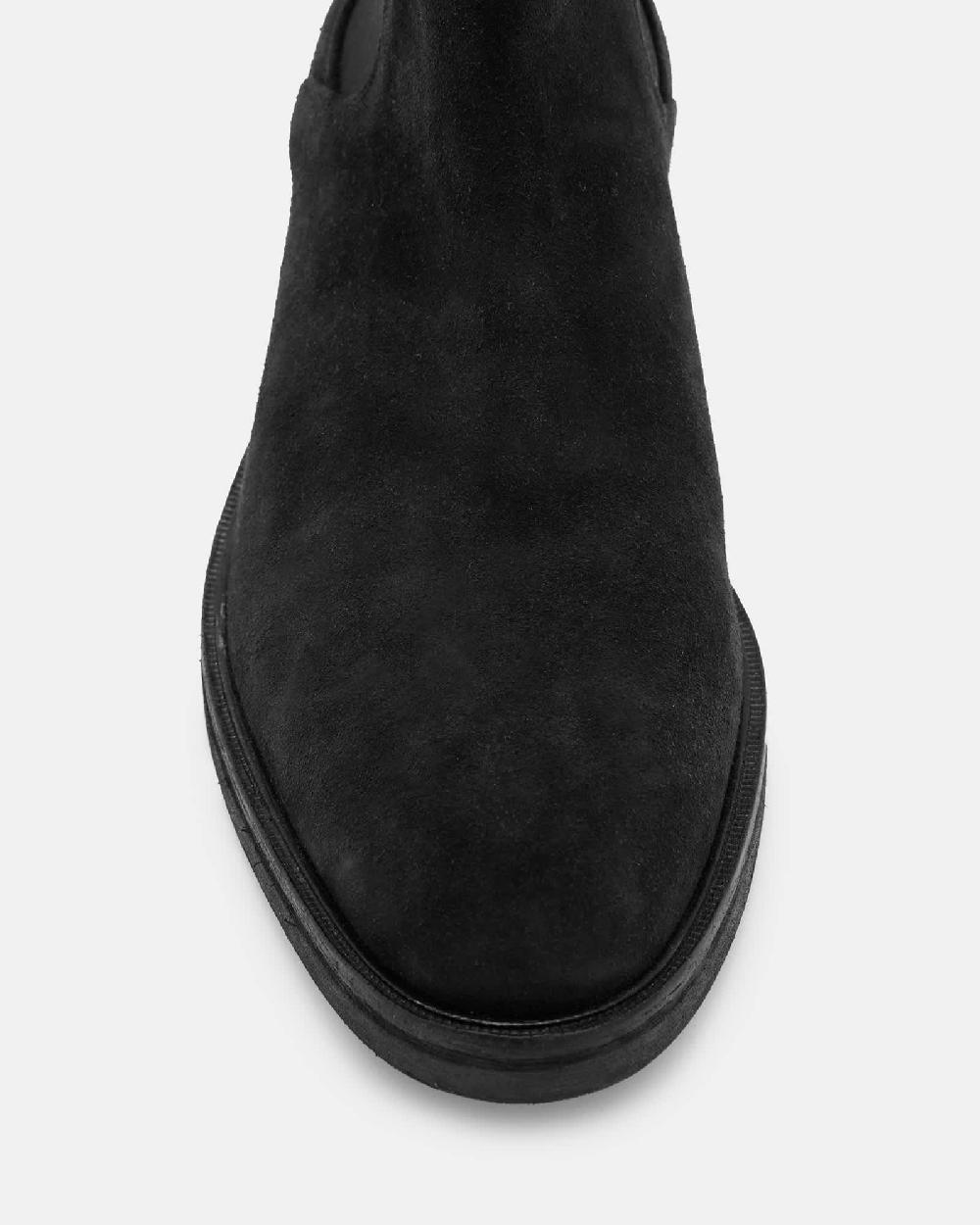All Saints Creed Suede Chelsea Boots Black