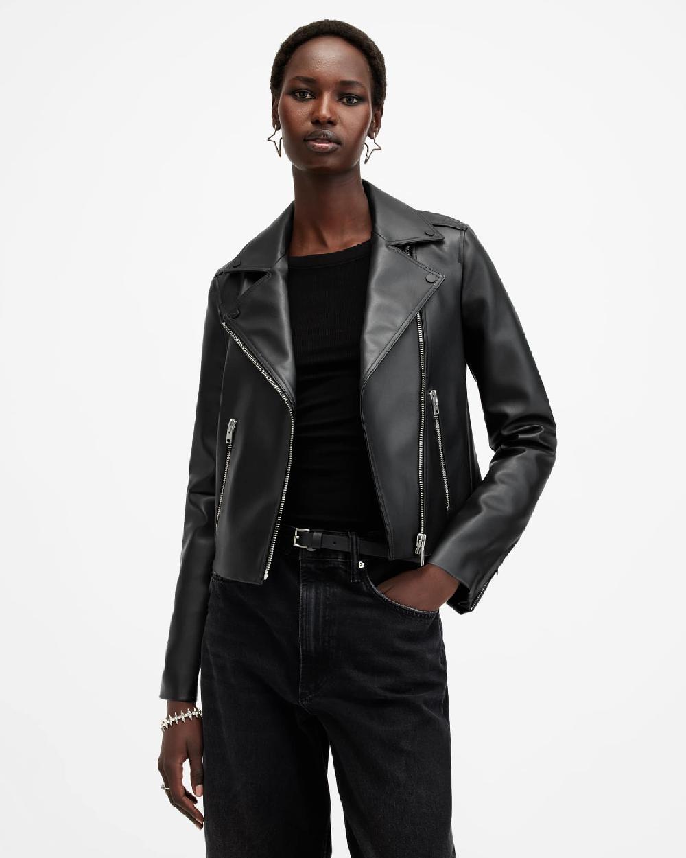 All Saints Dalby Desserto® Biker Jacket Black