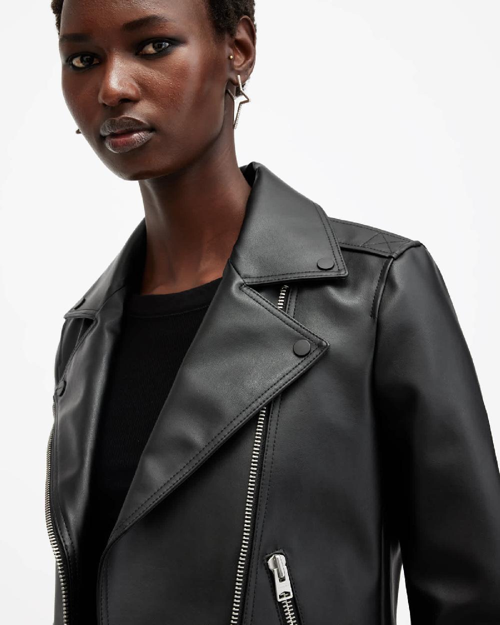 All Saints Dalby Desserto® Biker Jacket Black