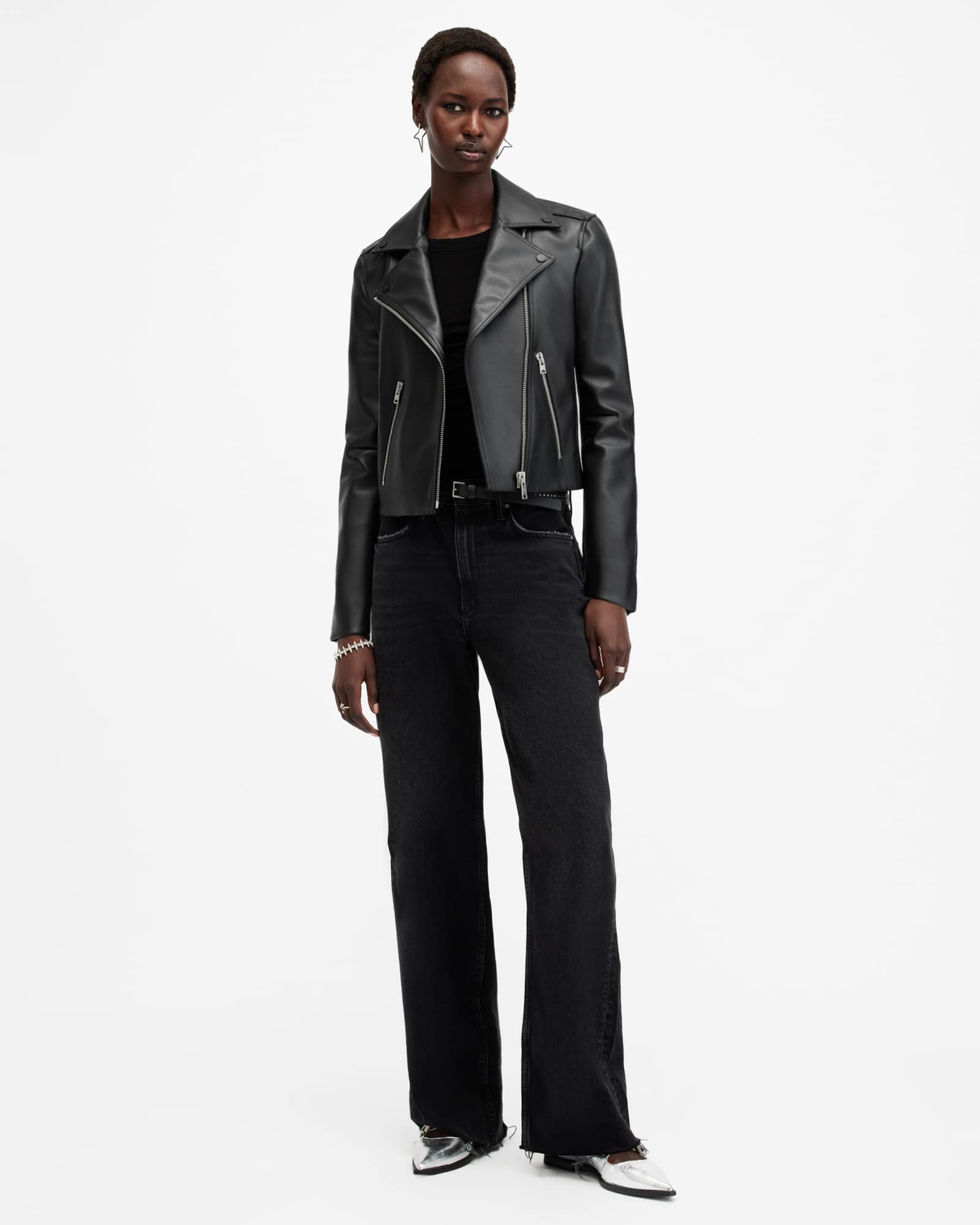 All Saints Dalby Desserto® Biker Jacket Black