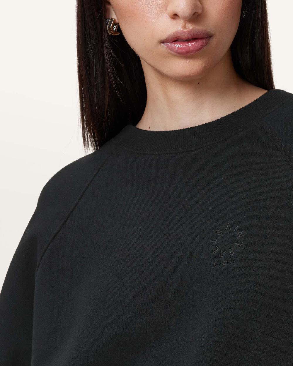 All Saints Dani Haven Embroidered Sweatshirt Black