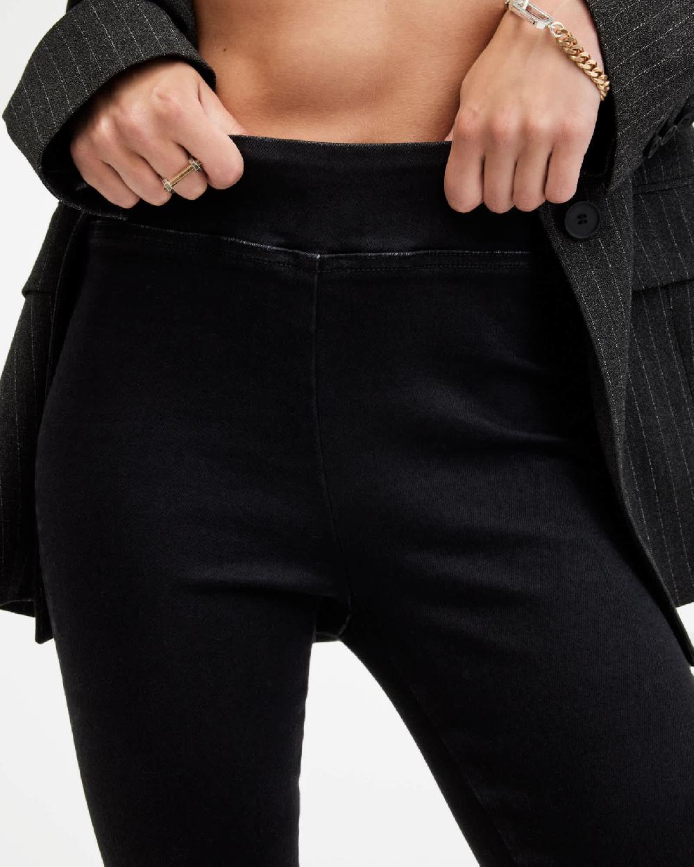 All Saints Dani Stretch Denim Bootcut Jeans Black