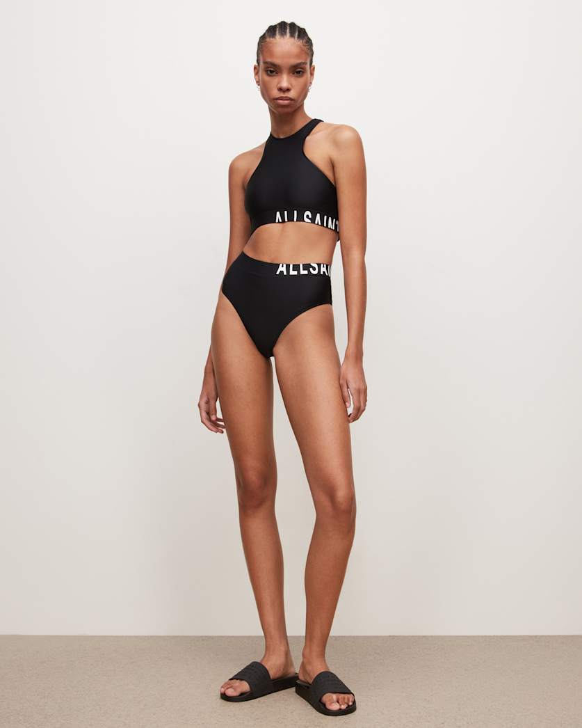all saints Dara Racer Bikini Top Black