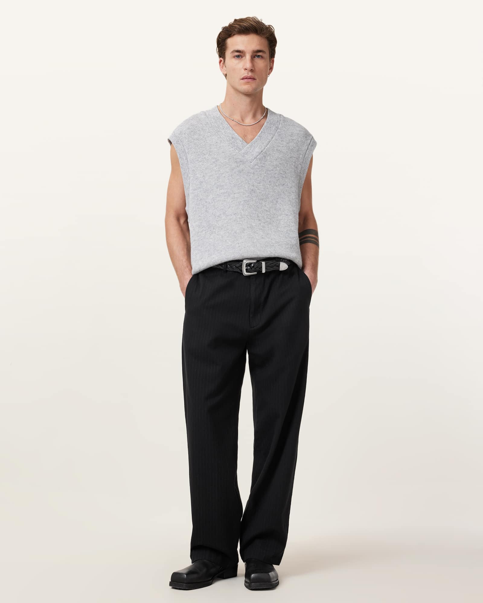 All Saints Dawson Relaxed Tailored Pants Black