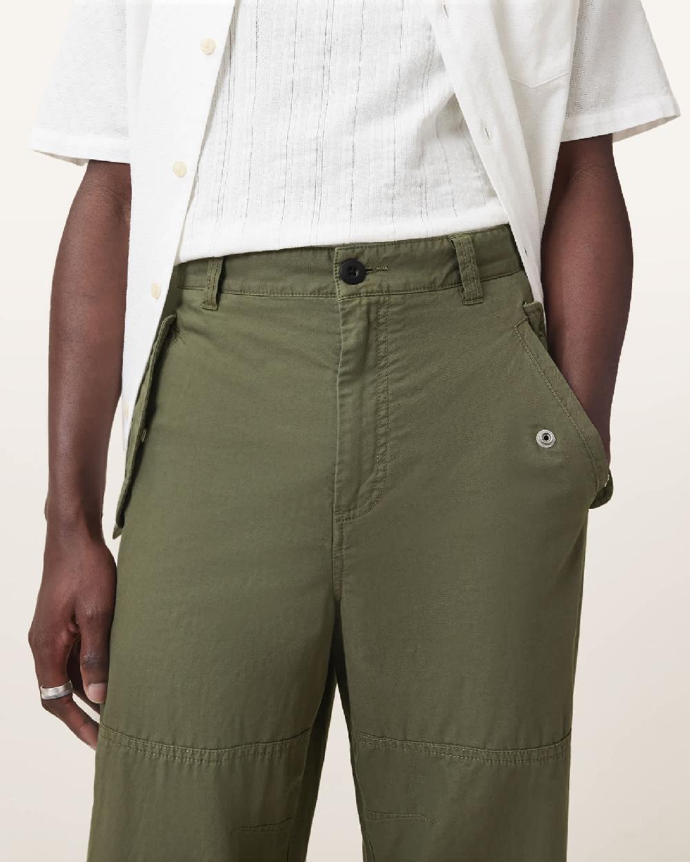 All Saints Depot Oversized Pants Khaki Green