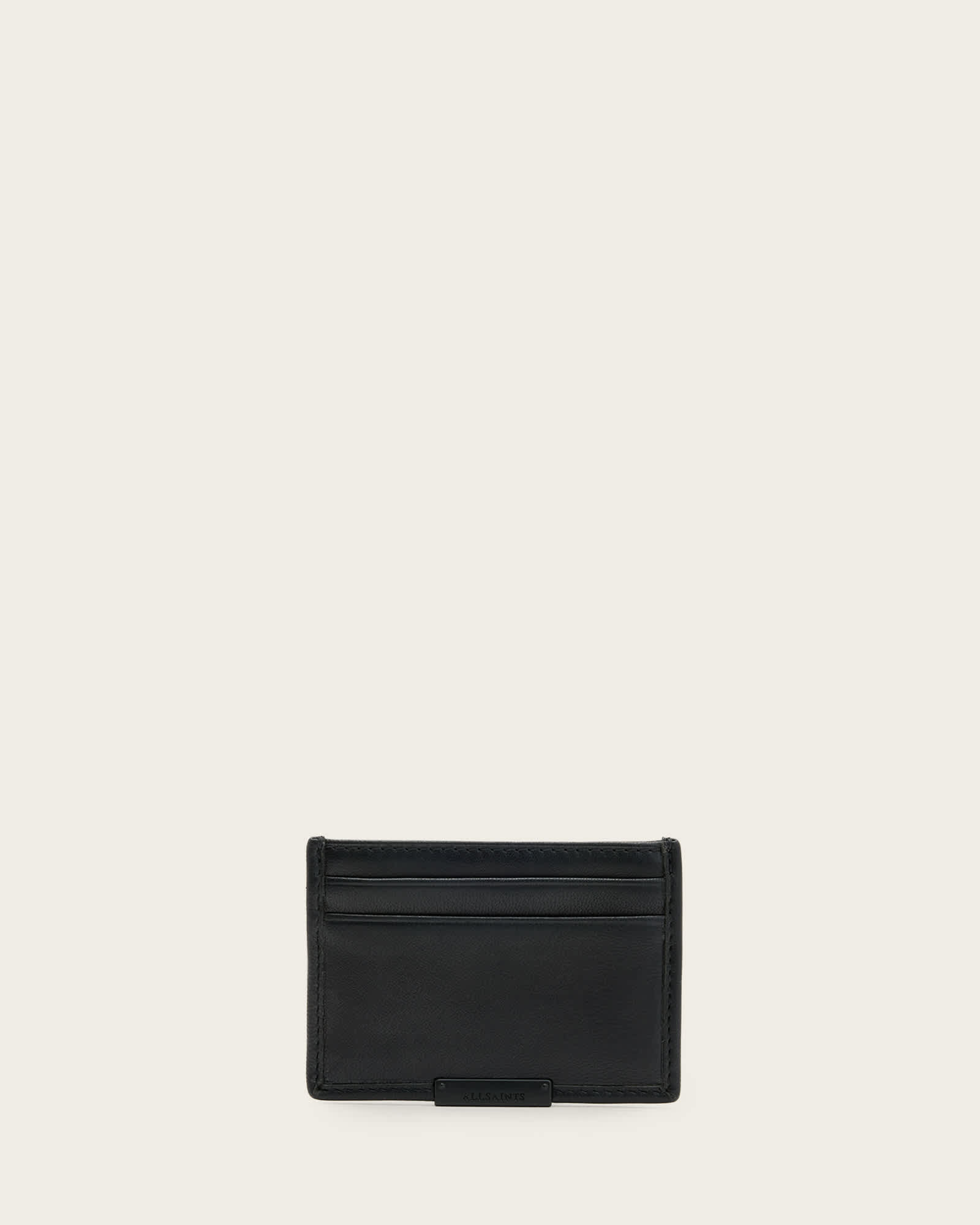 All Saints Dove Leather Cardholder Wallet Black
